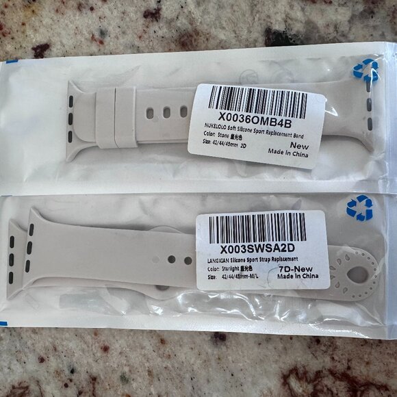 Set of TWO Silicone Sport Band for Apple Watch - Picture 3 of 3
